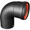 APROS Articolo fumisteria LineaPellet Superior: curva 90°, ø 80 mm, colore nero