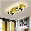 AHQX LED Skateboard Plafoniera Golden Nursery Cartoon Lampada Da Soffitto Boy Girls Illuminazione Per Interni Moderno Acrilico Lampadario Bambino Camera Letto Soggiorno Asilo Luci Pendenti Ciondolo