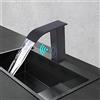 ieLsngai Rubinetto Automatico con Sensore a Infrarossi, Rubinetto per Lavabo Automatico, Miscelatore Lavabo Bagno Con Regolazione a Caldo e Freddo, Distanza di rilevamento 5cm, 0-80°C