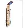 SR-Sanitaer Pannello doccia a LED elegante in acciaio inox con funzione bidet, ingresso vasca, indicatore di temperatura e 2 funzioni di massaggio, colore: oro