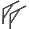 SOTECH 2 pezzi staffe per carichi pesanti 395 x 315 mm nero portata 75 kg staffa per carichi pesanti mensola in acciaio staffa a muro