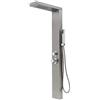 HUOLE Pannello Doccia Idromassaggio in Acciaio Inox -Colonna Doccia Idromassaggio con Miscelatore, Pannello Doccia Acciaio Inox 3 Funzioni, 15 * 47 * 130 cm (acciaio inossidabile)