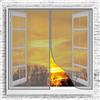 GOUER Zanzariera Finestra Magnetica 130x135cm Pieghevole Totalmente Tende Divisorie Tende per Porte Anti Insetti Mosche Zanzare per Windows, Grigio