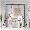 Bestes Zanzariera Magnetica 200x250cm Nero Doppie porte Chiusura Automatica Zanzariera Porta Finestra a Calamita Resistente Traspirante Tenda Anti Mosche, per Balcone Soggiorno