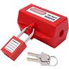 Gonetre Set di Tag per Bloccaggio Presa di Corrente Industriale, con Lucchetto a Raggio di Bloccaggio Professionale, per Energia Elettrica, Petrolio, (Cassetta di sicurezza piccola +