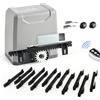 CO-Z 550W Kit Automazione Cancello Scorrevole, Motore Cancello Scorrevole per Porte Fino a 1500kg 12 m con 2 Telecomandi, Cremagliera 12x0.33M e Sensori a Infrarossi per Giardino Garage