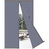 Risareyi Tenda Magnetica Isolante Termica per Porte 80x210cm, Grigio Oxford Tenda Termica da Esterno Inverno Copertura Porta Patio, Imbottitura in Fibra di Poliestere, Chiusura Automatica
