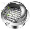 Generico Tappo di Ventilazione in Acciaio Inox 304, Griglia Ventilazione Rotonda con Rete Integrata e Deflettore Antigoccia, Coperture Aerazione Tonda per Presa D'aria A Parete(160mm (6.3in))