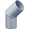 INEFA Curva 45° per pluviali, in PVC 75mm, grigio raccordo, connettore, accessori per grondaie, montaggio facile a innesto, Made in Germany