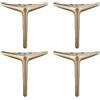 XINGWANGG Set di 4 Gambe per Divano Triangolari in Metallo,Moderni Piedini per Mobili in Acciaio,Piedi di Ricambio Fai da te di per Tavolo,Armadietto,Tavolino,Sedia,Poltrona,con Viti (12cm(4.7in),Bronze)