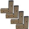 SGSKEIEY 4x Piedini per Mobili e Divani Gambe per Poltrone Armadi Arredamento Gambe in Legno Modello Angolare per Divani, Mobili, Armadi per Cabinet Divano Letto Tavolo (seven-character black-5cm)