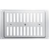 SOTECH Griglia di ventilazione in alluminio (260 x 165 mm, perforazione a fessura ovale) Griglia per l'aria di scarico da avvitare con chiusura a scorrimento