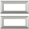 Bticino Matix Placca 6 Posti Tecnopolimero Colore SILVER Grigio Argento AM4806MSL Pezzi 2 Marca Bticino