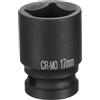 QUARKZMAN Presa 4 Punti Quadrata 1/2 Drive 17mm Presa Impatto Quadrata Metrica CR-MO Nera Standard Presa per Ruote Presa Pneumatica per Riparazioni Auto Manutenzione Meccanica Uso Domestico