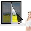 GOUZOO Tenda Zanzariera Magnetica Finestra 50 x 125 cm, Tenda Anti Zanzare, Adsorbimento Magnetico Antistrappo per Finestra, Nero