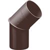 INEFA Curva 45° per pluviali, in PVC 75mm, marrone scuro raccordo, connettore, accessori per grondaie, montaggio facile a innesto, Made in Germany