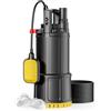 Wiltec Pompa sommersa, 1200W 6000 l/h, prevalenza 40 m, Elettropompa a immersione per pozzi e cisterne
