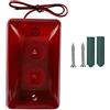 Roberee Sirena Stroboscopica Cablata 12V 15W - Allarme Sonoro Stroboscopio Lampeggiante a Luce Rossa per Hotel di Casa