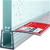 STEIGNER Guarnizione doccia UK11 110 cm (1 pz.) trasparente - Guarnizione box doccia verticale per docce angolari o pentagonali con porta 6-8 mm - Perfetta aderenza, Materiale resistente, Impermeabile