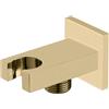 BSKJMMP Supporto per soffione doccia a mano con ingresso acqua soffione staffa per montaggio a parete multicolore adatto a qualsiasi spazio doccia componenti universali (oro spazzolato)
