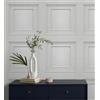GAULAN 682855 - Carta da parati vinilica lavabile con boiserie di legno con texture in rilievo per pareti soggiorno cucina camera da letto corridoio sala - Rotolo di 10 m x 0,53 m