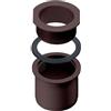 INEFA Scarico per grondaia, per grondaia a scatola, PVC 83/75mm, marrone scuro connettore per tubo di scarico, recupero acqua piovana, Made in Germany