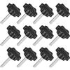 QUARKZMAN 12pz M4 x 25mm Pomelli a Stella, Manopola Serraggio a Forma Esagonale Plastica Vite Manopola Ricambio Serraggio Manuale per Sostituzione Manopola Base Ombrellone