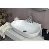 Yellowshop - Lavabo Da Appoggio O Sospeso Cm 57 x 40 Bacinella Lavandino Lavello In Ceramica Bianco Sanitari Bagno Design Moderno Modello Swing