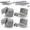 INDAUX Kit Sostituzione Rotelle per Armadio Scorrevole - Carrelli di Ricambio Nichelati e Ferramenta del SISTEMA-4 (Kit Ferramenta Per Anta Esterna)