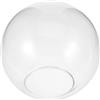 Garneck Paralume in Vetro a Forma di Globo Trasparente Decorativo per Lampada da Parete o Lampada a Sospensione, Superficie Liscia per Camera da Letto e Bar