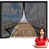 TIANTMIN Zanzariera Magnetica Porta Finestra 240 x 247 cm Autoadesiva Traspirante Insect Screen Finestra Adsorbimento Magnetico Antistrappo per Finestre di Diverse Dimensioni, Nero