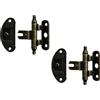 PuntoLuceLed 2 Pezzi Cerniere in lega metallica finitura bronzata con scodellino 27 mm per mobili antichi e ante in battuta - Stile Arte Povera A0059-30