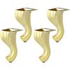 JIAOLUN123 4 Gambe per Divani Stile Europeo Classico Piedini per Sostitutive in Ferro Gambe per Mobili Metallo Piedini Letto Armadio Tavolo Cabinet Armadietti Guardaroba Scrivania Piede con Viti,D'oro