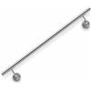 INOXLM lavorazioni inox INOXLM Corrimano acciaio inox AISI 304 Ø 42,4mm finitura satinata, lunghezza 300cm, Corrimano per scale interne ed esterne, Kit minuteria per montaggio incluso - Made in Italy