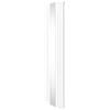 Monster Shop Radiatore a colonna ovale e specchio incorporato, 1800 x 500 mm, moderno verticale a doppia colonna in acciaio al carbonio bianco lucido, cucina soggiorno bagno [pennello, clip da parete e supporti