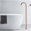 XDSMB Miscelatore Vasca da Bagno da Terra Maniglia Singola Calda e Fredda Rubinetto per Vasca Free Standing G1/2'',oro Rosa