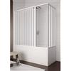 Generico Box Vasca in PVC 70x160 cm a due lati con apertura ad angolo Dublino