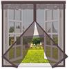 WHXQSH Zanzariera Magnetica Finestra 140x140cm,Zanzariera Calamita Finestra Anti Zanzare Insetti Chiusura Automatica,Tenda Zanzariera Magnetiche per La Maggior Parte Delle Finestre,Marrone