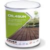 Tover Oil4Sun Olio Impregnante per Legno Esterno e Decking - Protettivo per Bordi Piscina e Teak - Resiste ai Raggi UV e Intemperie - Effetto Naturale Idrorepellente - 1 Litro