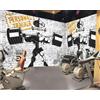 XLMING Decorazione Della Palestra Carta Da Parati 3D Murale Di Sfondo Per Il Sollevamento Pesi Di Fitness Retrò Nosta 3D Murale Carta da parati fotomurali poster murale Soggiorno camera letto-200cm×140cm