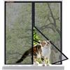 Risareyi Zanzariera Finestra Magnetica in Vetroresina 75x95cm, Nero
