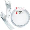Lun Fix Nastro forato acciaio zincato 10m, larghezza 40mm, spessore 2,0mm, lamiera zincata per legno fai da te, staffe angolari, pannelli legno, squadrette metallo, staffa angolare, chiodi Lun Fix