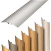 Dalsys Profilo di transizione Dalsys autoadesivo 186cm x 37mm, alluminio argento, da inserire o incollare, profilo di compensazione, soglia laminato, profilo adattamento vinile, listello pavimento