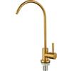 XDSMB Rubinetto Osmosi Inversa per Cucina A Collo Di Cigno Rubinetto Depuratore Acqua Acciaio Inossidabile Miscelatore Lavello,Oro Spazzolato
