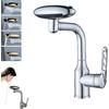 SOCLING 4-mode Bathroom Tap,Bathroom Sink Faucet,Rubinetto Bagno Lavabo Estraibile 360° Ruota 4 Modalità Miscelatore Monocomando Bagno,Easy-Install Aerator Head,Ideal for Kitchen, Laundry,Bathroom Remodel-B