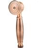 Homefurnishmall Soffione doccia portatile, resistente, pressurizzato, cromato, retrò, soffione doccia in rame spazzolato (bronzo rosso)