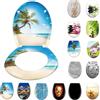 UISEBRT Sedile WC con abbassamento automatico - Coperchio WC con abbassamento lento - diversi modelli a scelta (spiaggia)