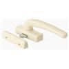 inferramenta Maniglia a tavellino tradizionale | 4 Colori Disponibili | Ideale per Finestre e Serramenti in PVC o Alluminio (Avorio)