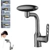 Ukisisi 4-mode Bathroom Tap,Bathroom Sink Faucet,Rubinetto Bagno Lavabo Estraibile 360° Ruota 4 Modalità Miscelatore Monocomando Bagno,Easy-Install Aerator Head,Ideal for Kitchen, Laundry,Bathroom Remodel-C
