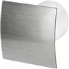 Awenta Escudo Line System +, ventilatore verticale da parete da bagno, diametro del tubo 100 mm, con cuscinetti a sfera, estremamente silenzioso, silber gebürstet, Ø 100 4.40watts